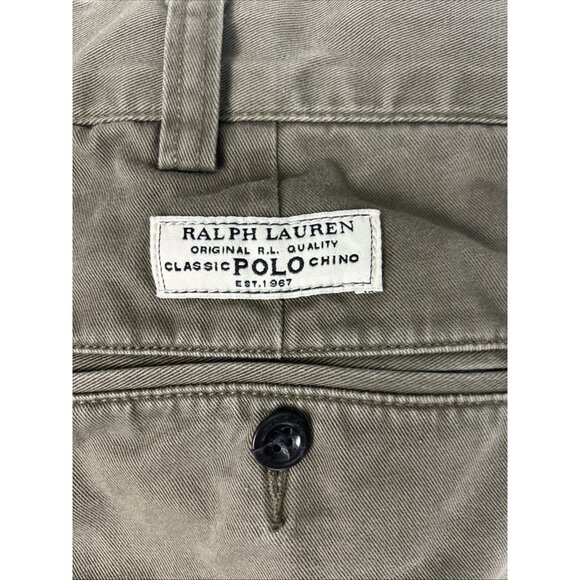 Polo By Ralph Lauren Prospect Pants Green Men’s Size 35 X 32 Classic Chino - Picture 8 of 11